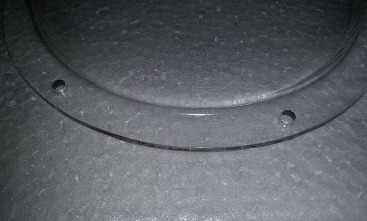 Supreme Tech Acryl-Dome/Kunststoff Hemisphere - Clear - 127mm Durchmesser, 12.7mm Flansch mit vorgeb