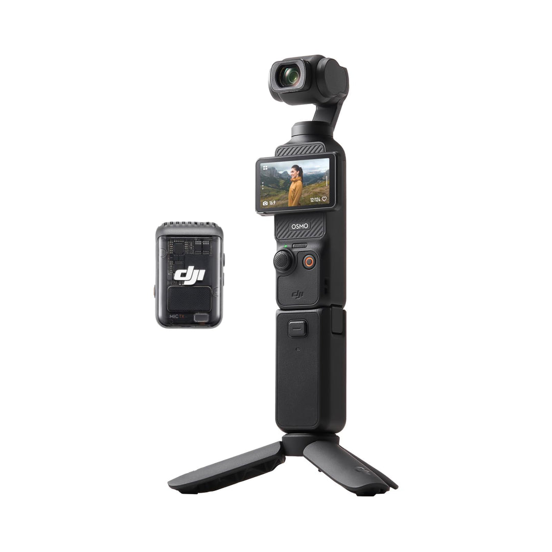 DJI Osmo Pocket 3 Kreativ Combo, vlog Kamera 4K mit 1-Zoll-CMOS und 4K/120 fps Video, 3-Achsen-Stabi