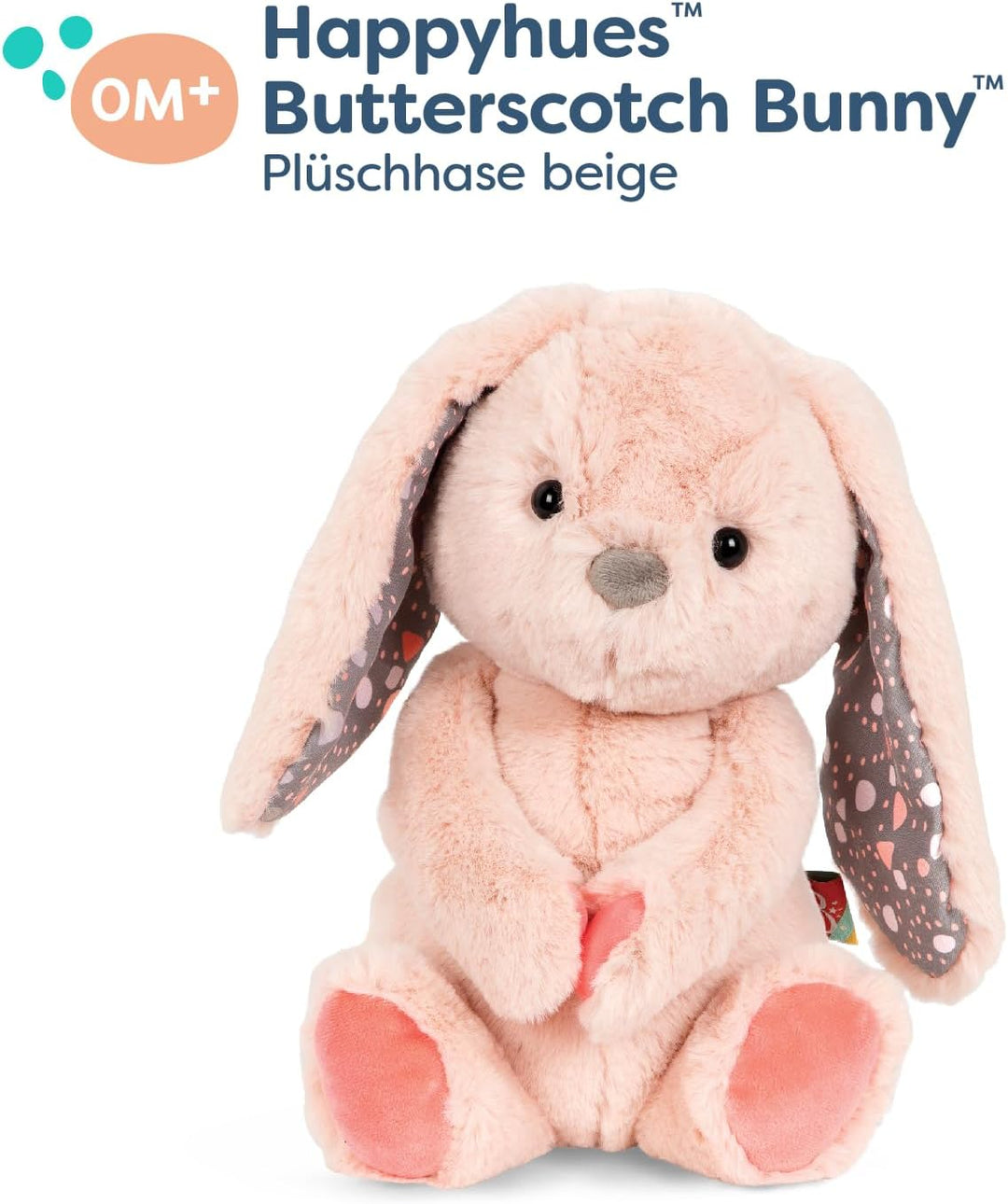 B. toys Kuscheltier Hase – Superweich mit langen Ohren – Plüschtier pfirsichfarben, Baby und Kinder