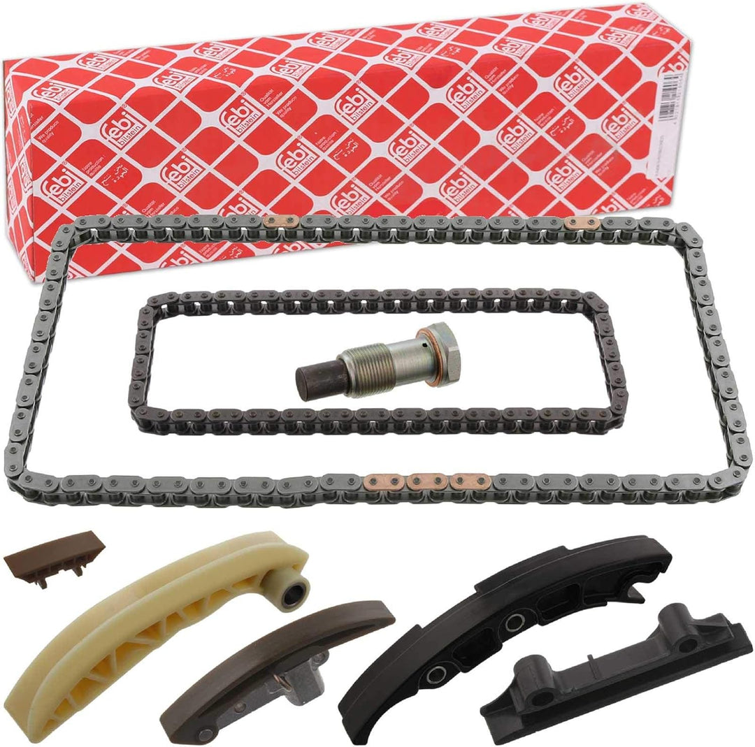 febi bilstein 45735 Steuerkettensatz für Nockenwelle, mit Gleitschienen und Kettenspanner , 1 Stück