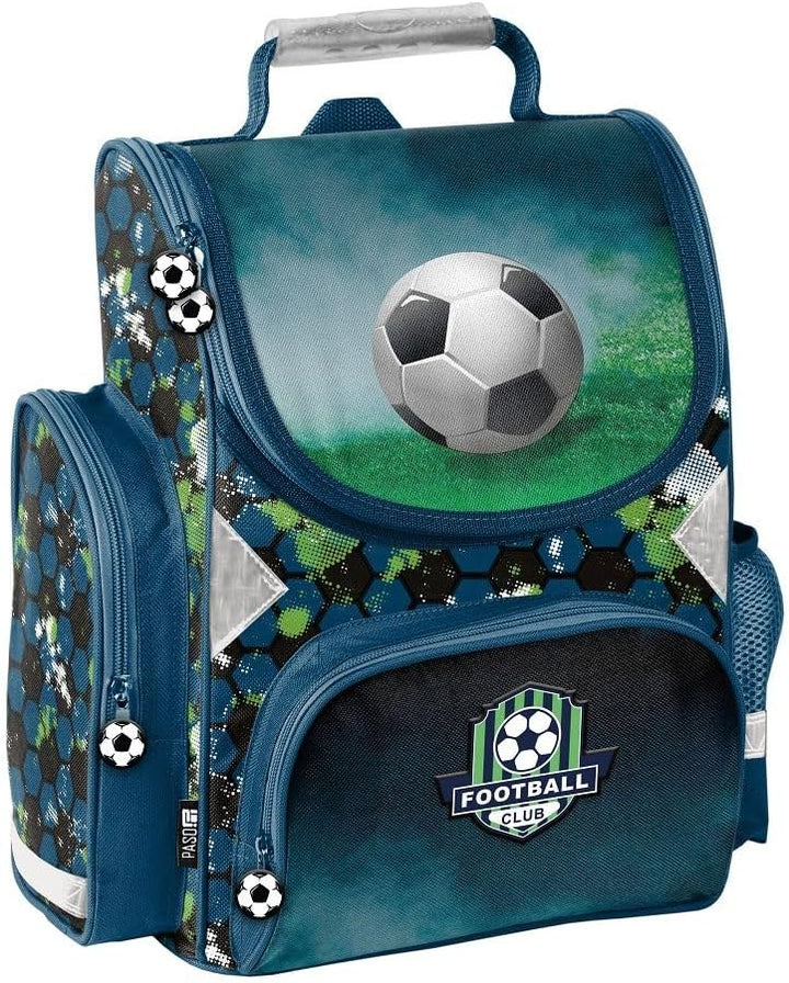 Familando Fussball Schulranzen 1. Klasse ergonomischer Tornister für Mädchen und Jungen Schultasche