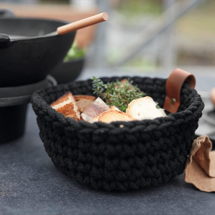ASA Häkelkorb Diverse Baumwolle Schwarz M, Grösse: 20cm x 9,5cm, 37891065