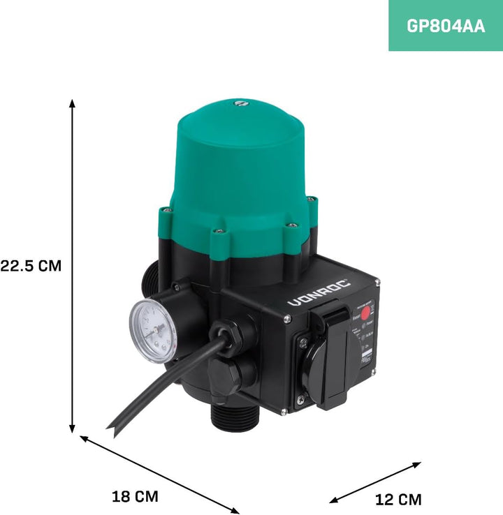 VONROC Druckschalter/elektronischer Druckschalter - Plug & Play - Universal - Max. 1100W