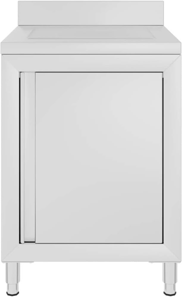 Gastro Küchenschrank mit Abtropffläche Edelstahl 60 x 60 x 96 cm (Abtropffläche), 60 x 60 x 96 cm (A
