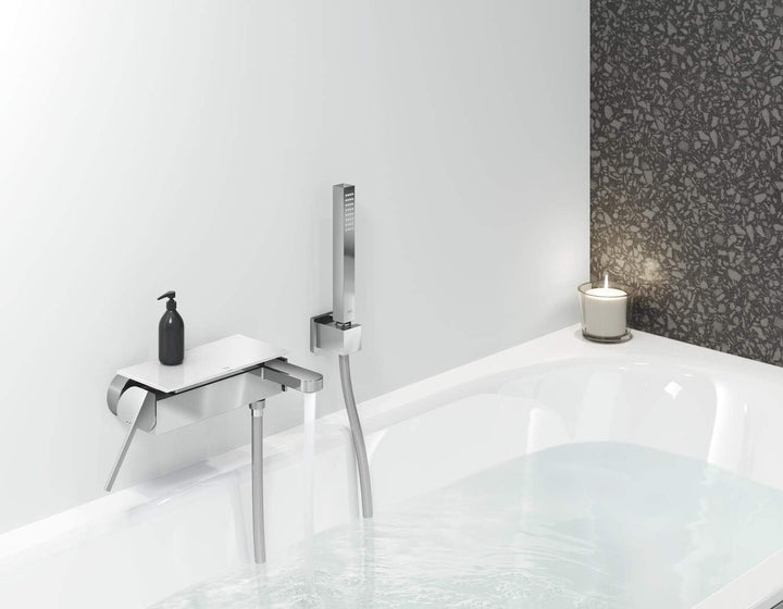 GROHE Plus | Badarmatur- Einhand-Wannenbatterie | mit Temperaturbegrenzer | chrom | 33553003 Chrom E