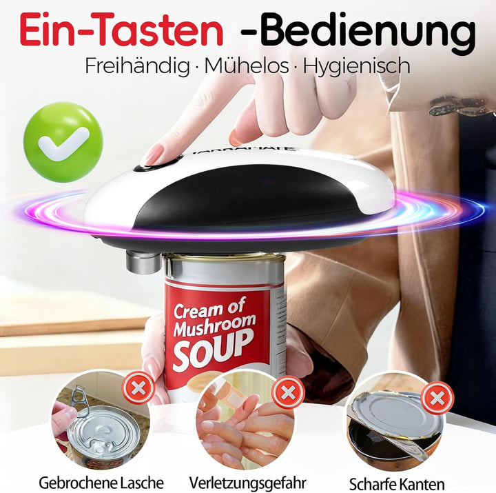 YARRAMATE Dosenöffner Elektrisch – Automatischer Elektrischer Dosenöffner für Senioren, One-Touch wi