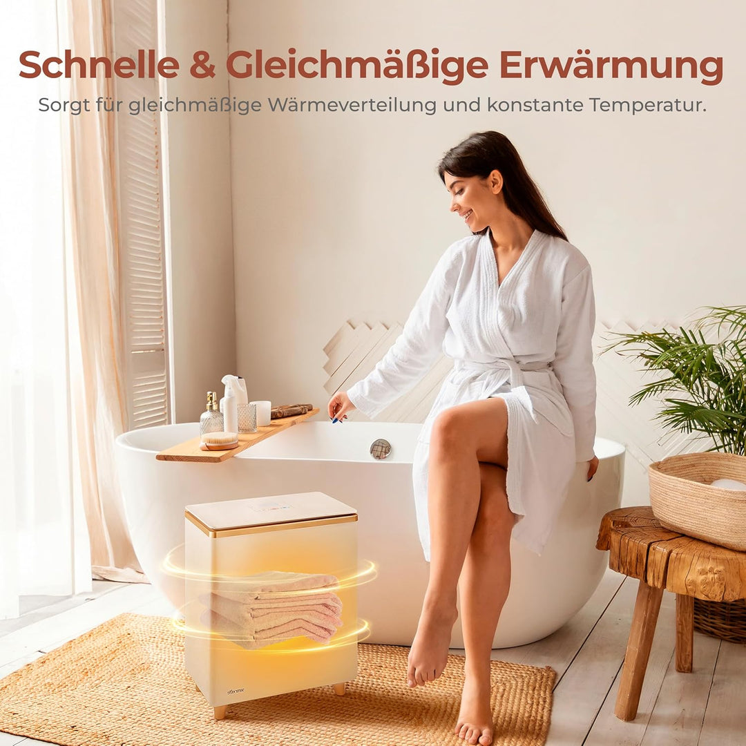 SereneLife Handtuchtrockner Elektrisch Roségold – Fassungsvermögen für 2 Handtücher, Energiesparend
