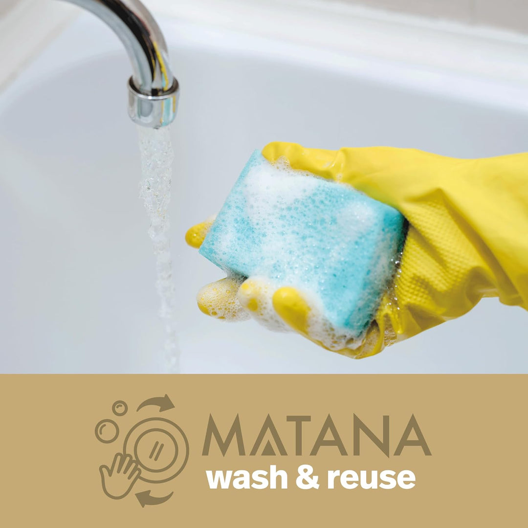 MATANA 120 Premium Weisse Plastikteller mit Goldrand, 26 &amp; 19cm - Mehrweg Kunststoffteller, Partytel