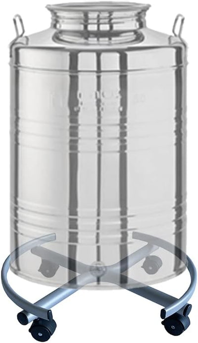 Tecnokit: Schafthalter oder Ölfässer, verschiedene Grössen, robustes Stahlgestell, grau. (50 Liter n