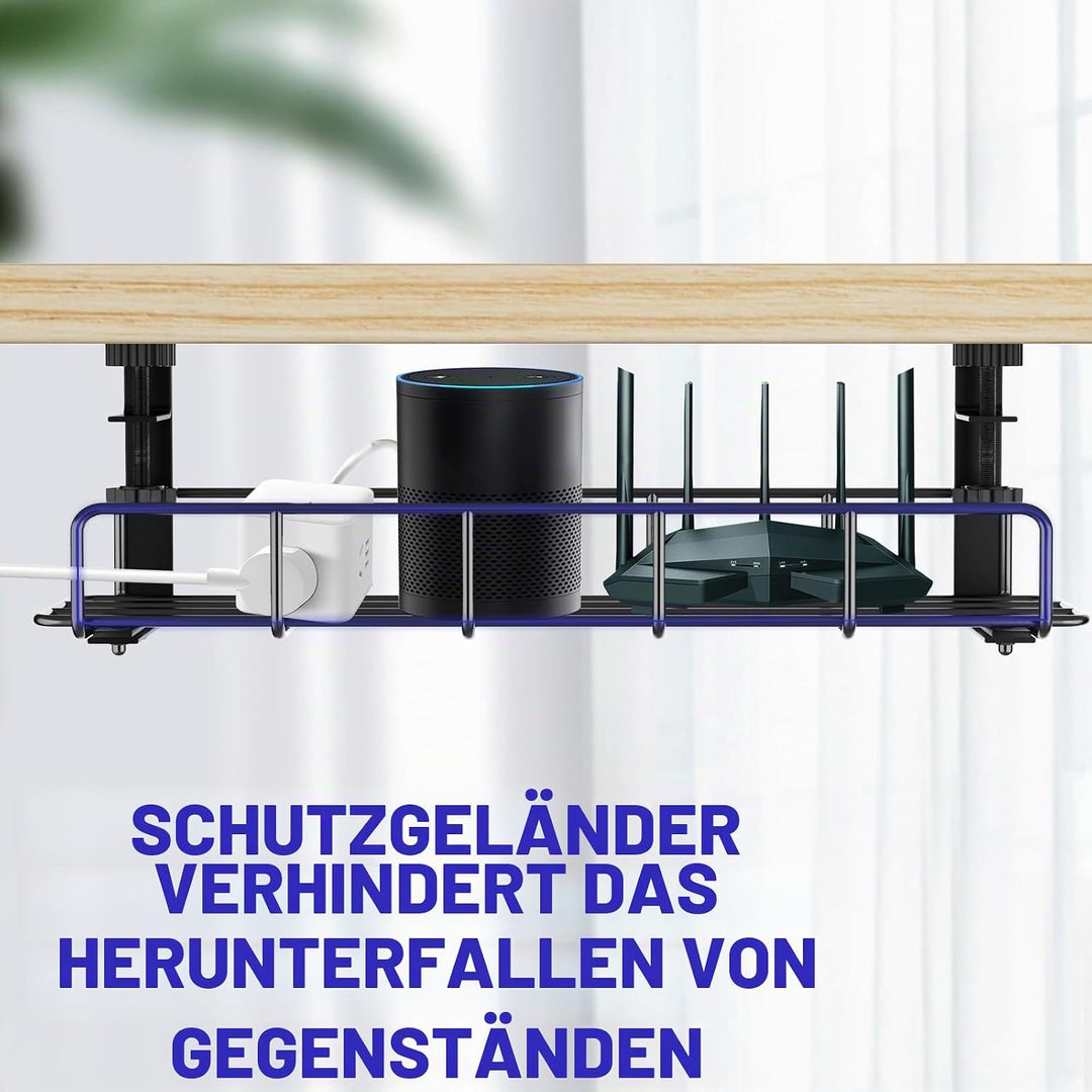 REFLYING Kabelmanagement unter dem Schreibtisch Untertisch Kabelmanagement, Kabelkorb zum Verwalten