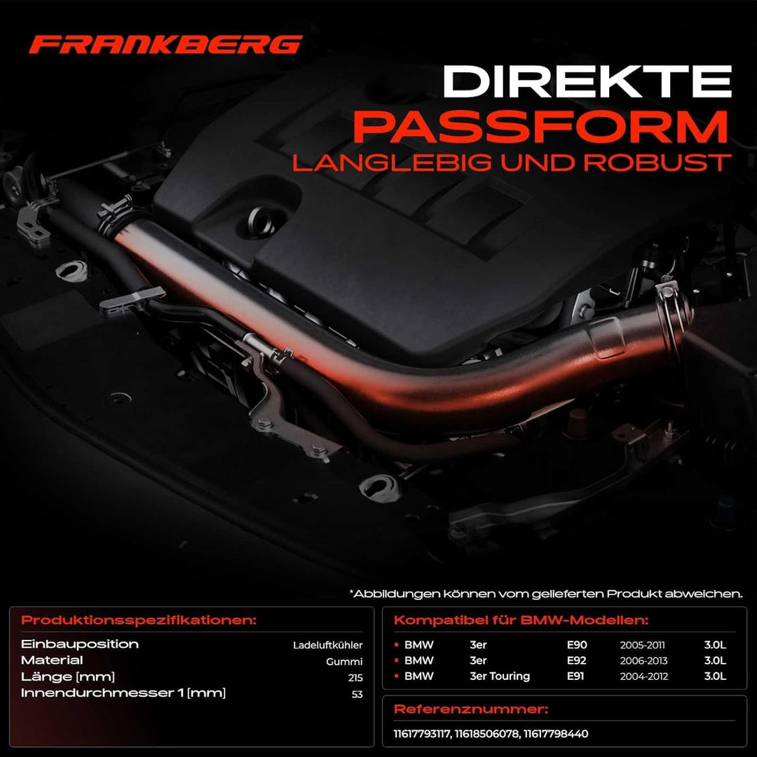 Ladeluftschlauch Turboschlauch für 3er E90 E91 E92 325d 330d 330xd 335d 2004-2013 11618506078
