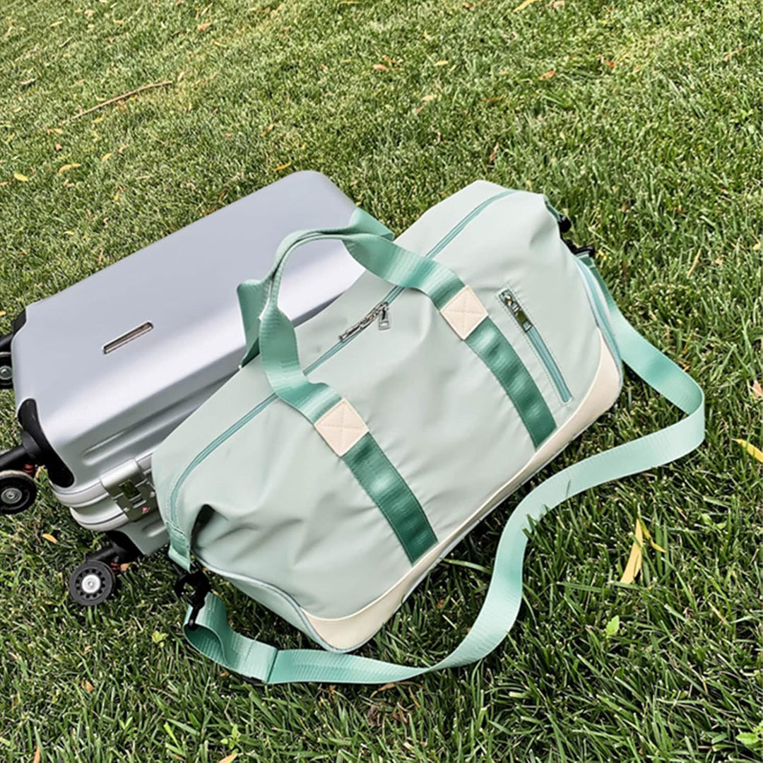 Sporttasche Damen Herren Reisetasche mit Schuhfach und Nassfach Gross 40L, Faltbar Wasserdicht Fitn