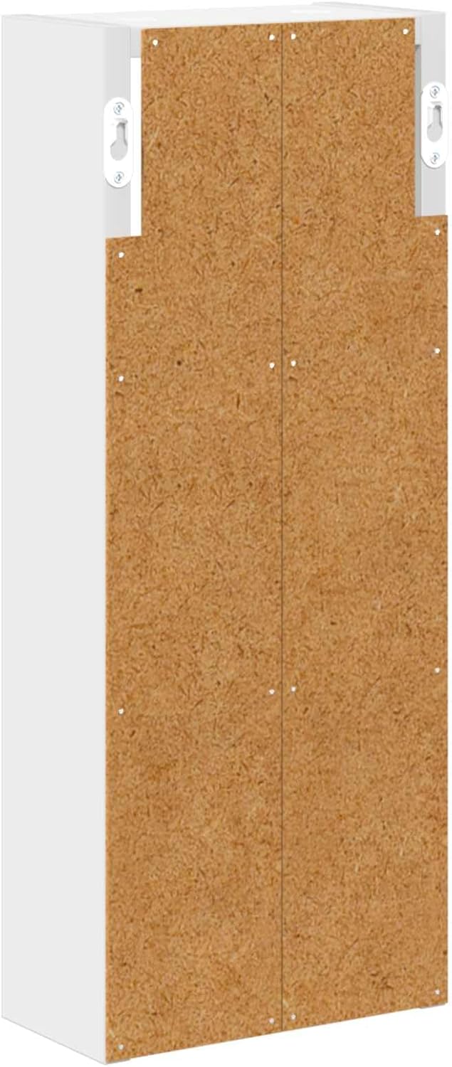 vidaXL Badezimmer-Wandschrank Weiss 20 x 10 x 50 cm Holzwerkstoff, Moderner Badschrank, rechteckiges