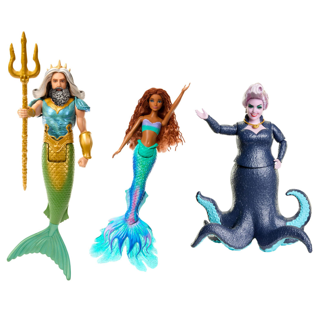 DISNEY Arielle, die Meerjungfrau - König Triton, Ursula und Arielle in bekannten Outfits, beweglich
