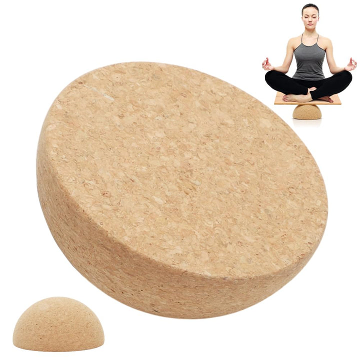 CEWROM Balance Board Kork Halbkugel, Rutschfestes Balance Halbkugel, Fitness Gleichgewichtstrainer E