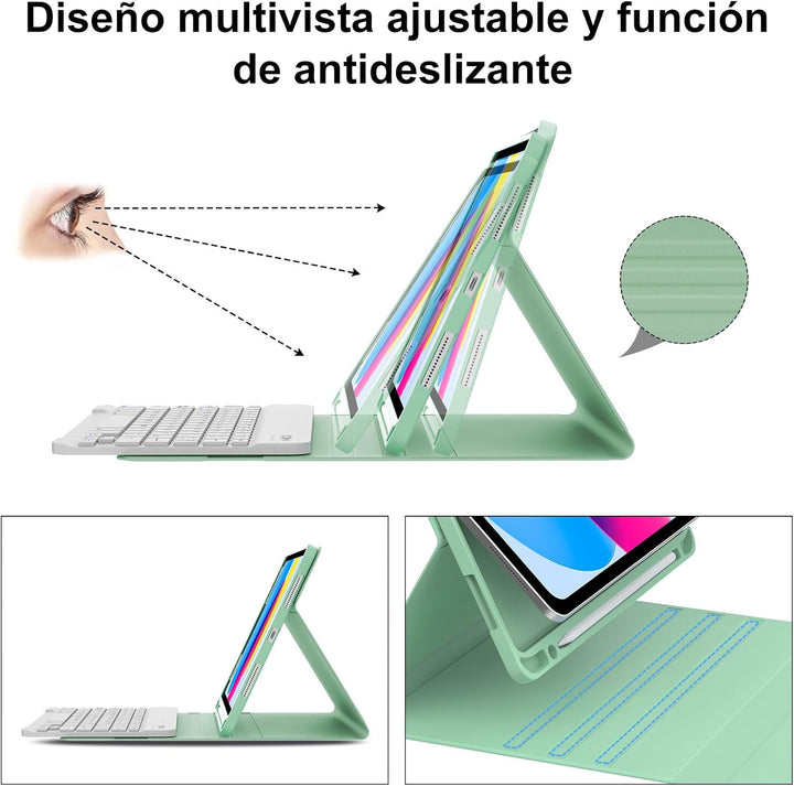 WINCHKING Tastatur Hülle für Lenovo Tab P12 12.7 Zoll 2023, Tastatur für Lenovo Tab P12 Tablet, 7 Fa