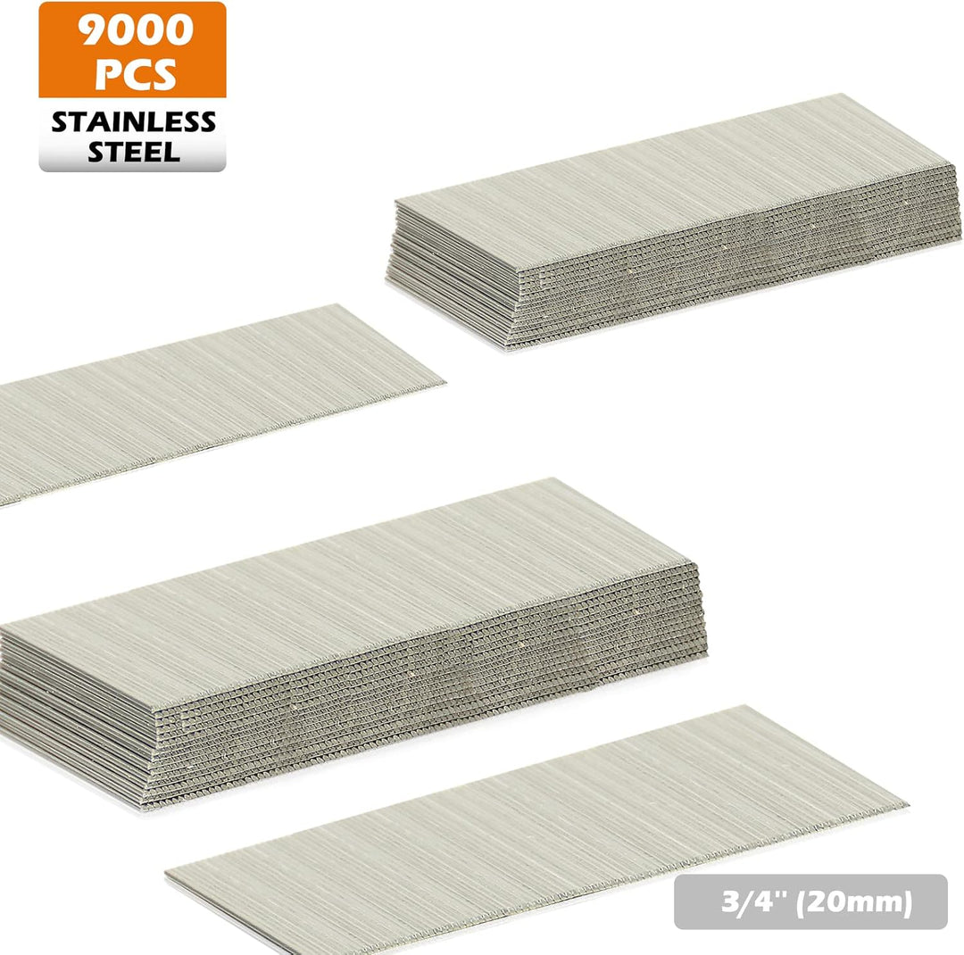 KIMSING 23 Gauge Edelstahl Micro Pin Nägel 9.000 Stück/Box, 3/4 Zoll (20 mm) kopflose Stifte passend
