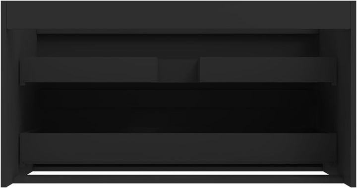 Waschtisch mit Unterschrank 60cm Alast Badmöbel Set Hochglanz Schwarz Dick Waschbecken mit Unterschr