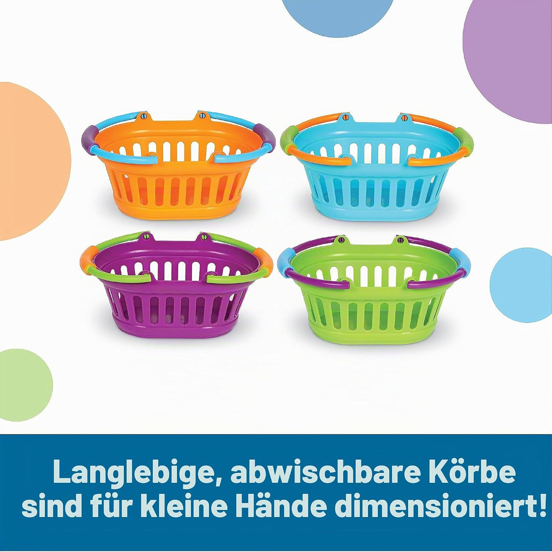 Learning Resources New Sprouts Einkaufskörbe (Set mit 4 Stück) Korb-Set, Korb-Set