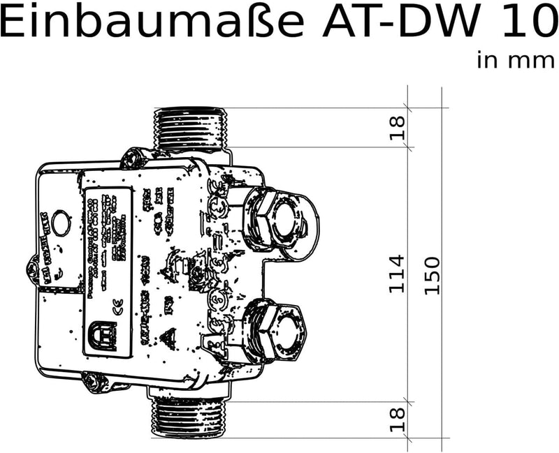 Agora-Tec® Durchflusswächter AT-DW-10 ververkabelt, Pumpen Druckschalter zur Pumpensteuerung für Kre