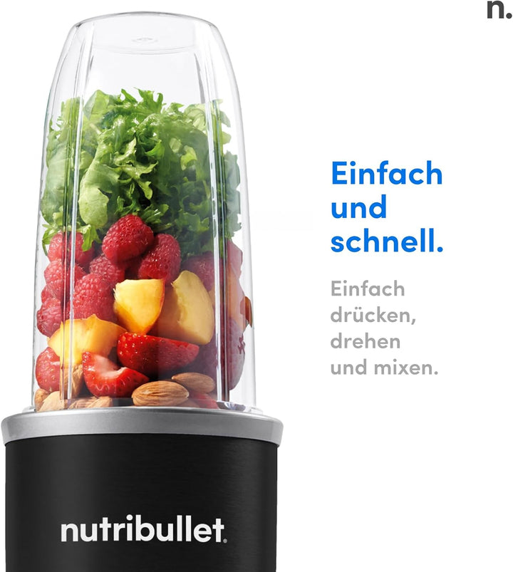 nutribullet Pro, 900 Watt Leistung, Einfach und schnell in der Anwendung, Kompakt, Leicht zu reinige