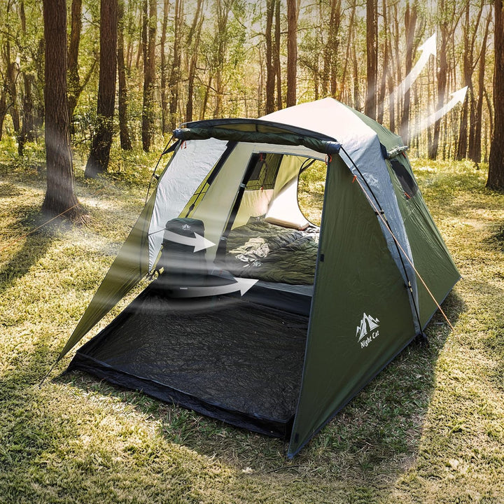 Night Cat Pop Up Zelt Wasserdicht: Wurfzelt for 3 4 Personen Mann Einfache Einstellung für Camping W