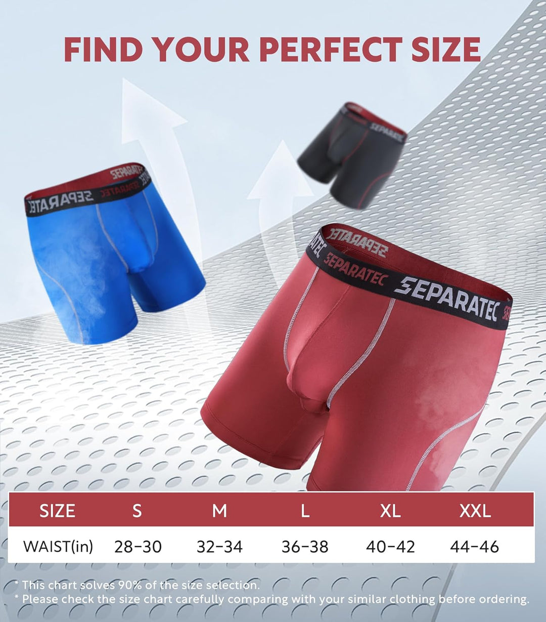 Separatec Boxershorts Herren Mehrfachpackung Sport Schnell trocknend Doppelbeutel Dual Pouch Unterho