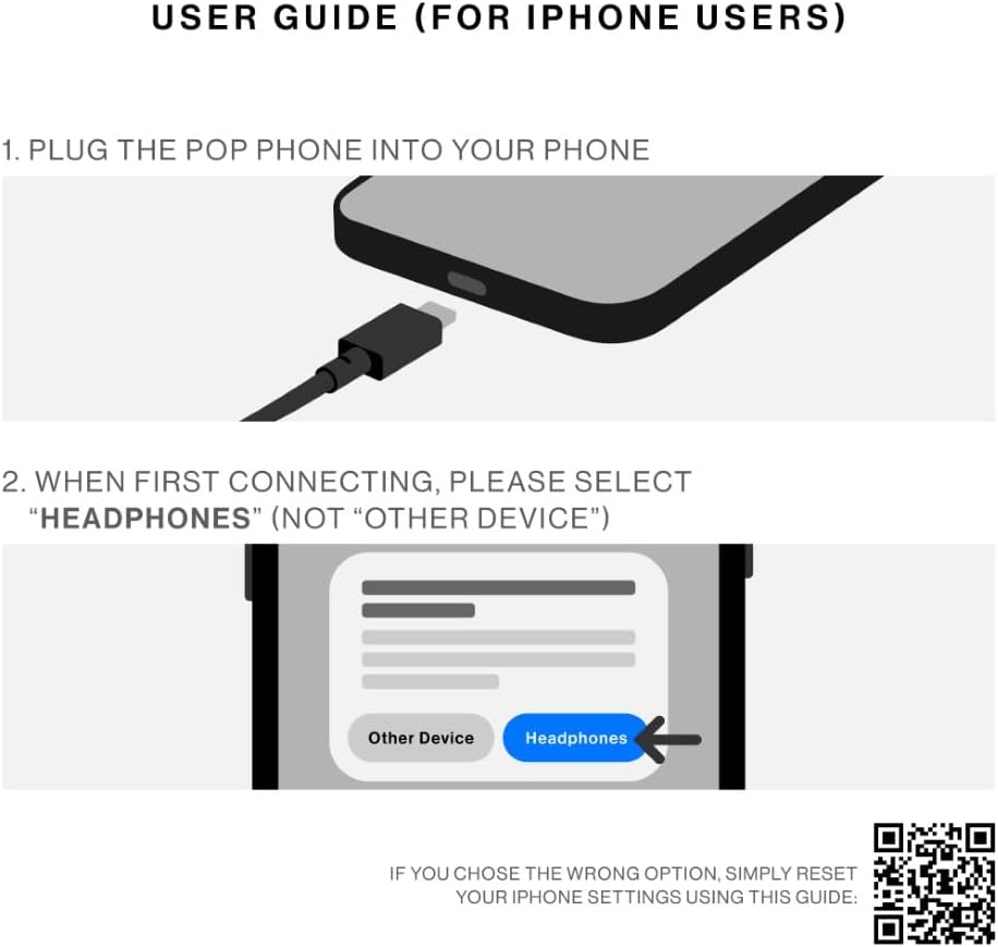 Native Union Pop Phone – Retro-Telefonhörer mit Mikrofon & Lautsprecher, USB-C für iPhone, iPad, Lap