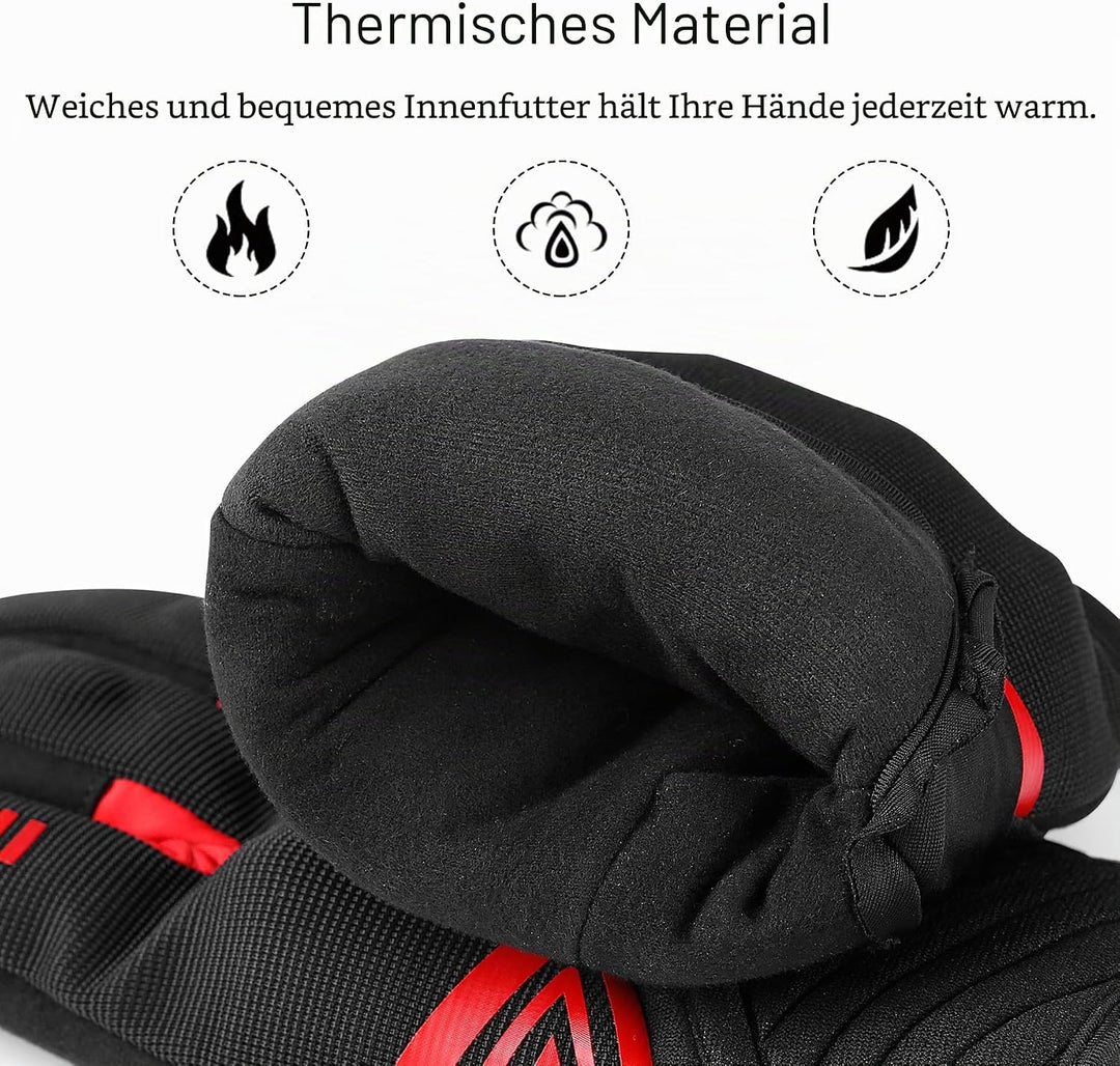 INBIKE Winter Motorradhandschuhe Wasserdicht Warm Winddicht mit Harter Schutz Motocross Motorrad Han