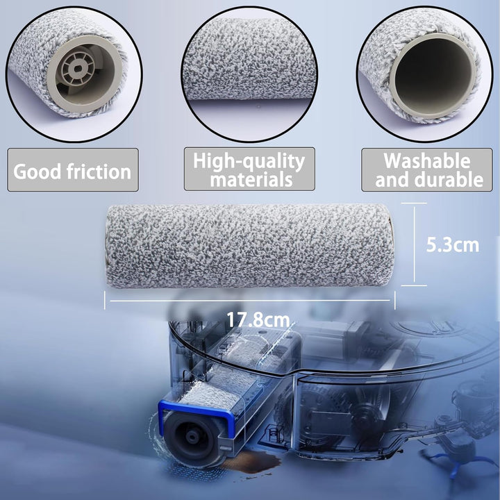 15 Stück Zubehörset für ECOVACS DEEBOT X8 Omni/X8 Pro Omni, 1 Gummi-Hauptbürste,4 Filters,2 Wischwal
