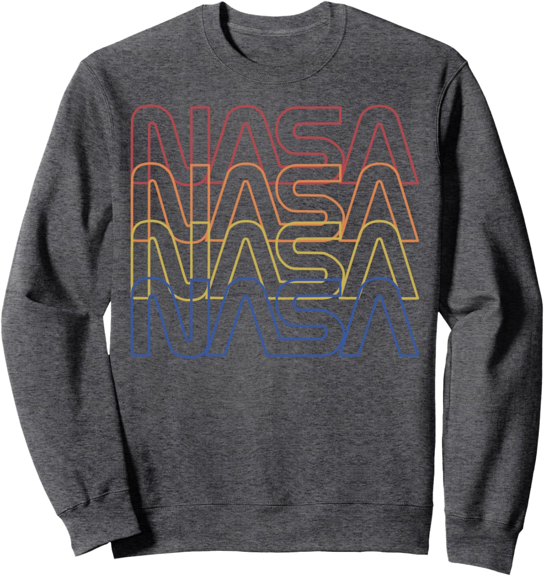 NASA Neon Logo Colorful Fade Sweatshirt
