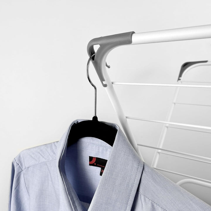 Rörets Wäscheständer Rise White - Pop-Up-Konstruktion - Sicherheitssperre - 61x49x140 cm - 18 m Troc