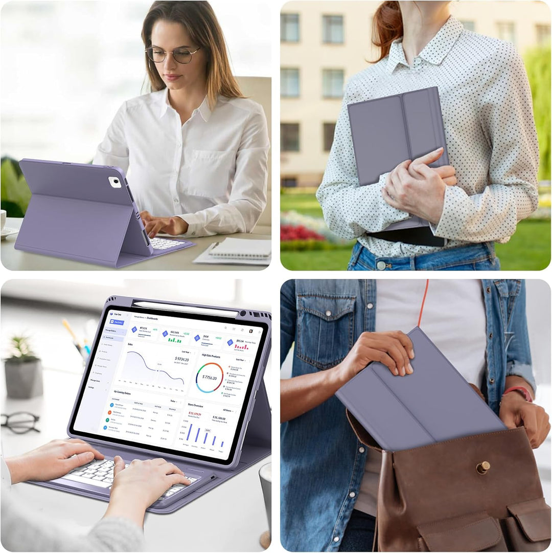 IVEOPPE Tastatur für iPad Air 13" M3 2025, Hülle mit Tastatur für iPad air 13 Zoll M3/M2, Bluetooth