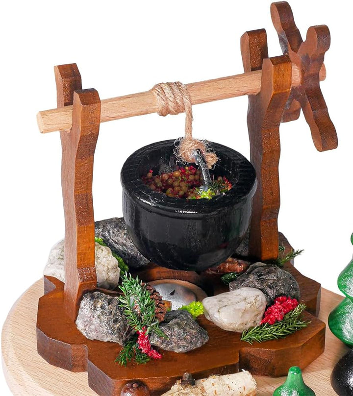 Echt Erzgebirgischer Räuchermann® Wichtel Wichtel am Gulaschkocher #921