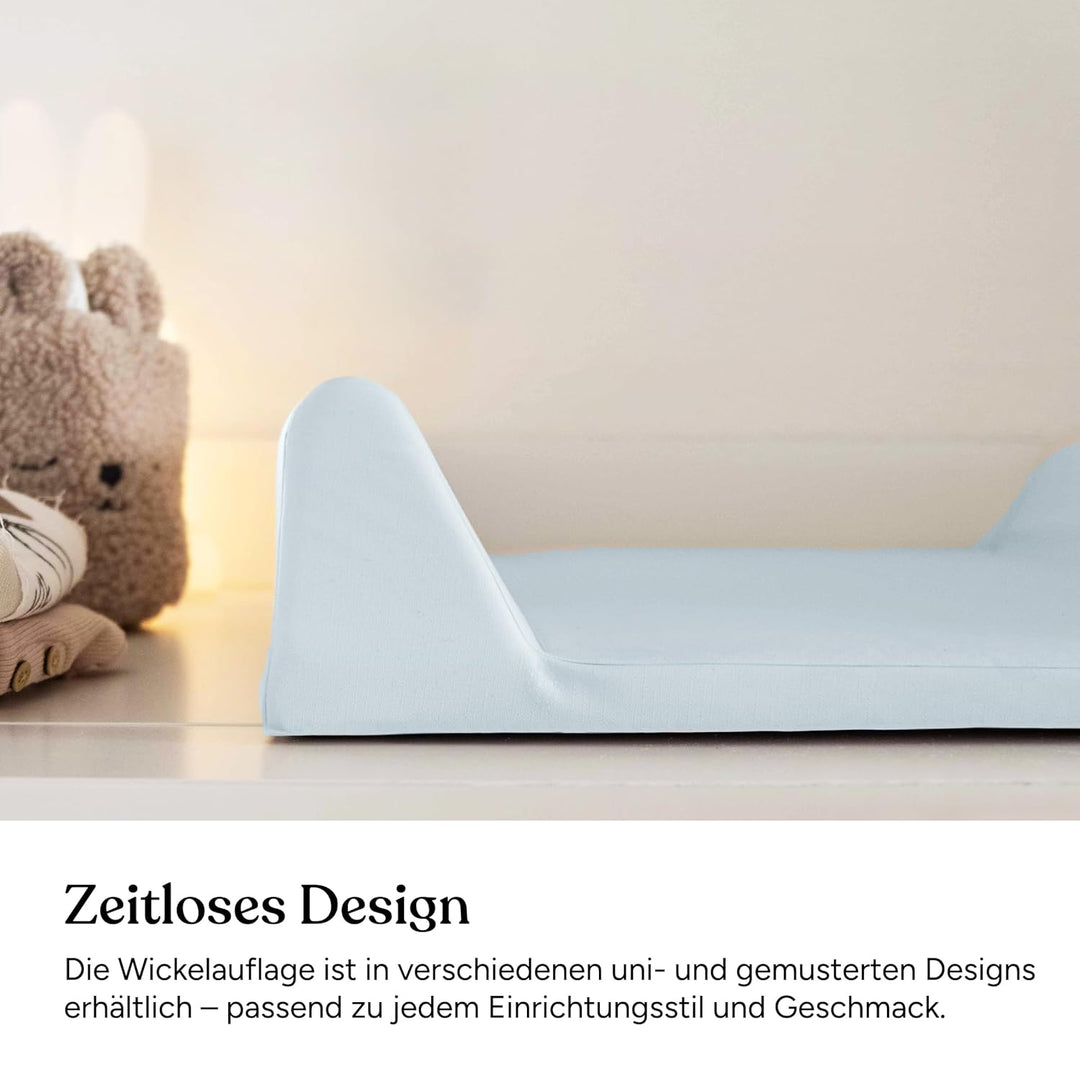 Ehrenkind® Abwaschbare Wickelauflage mit Keil - Hygienisch, Sicher und Vielseitig in Hellblau | Wick