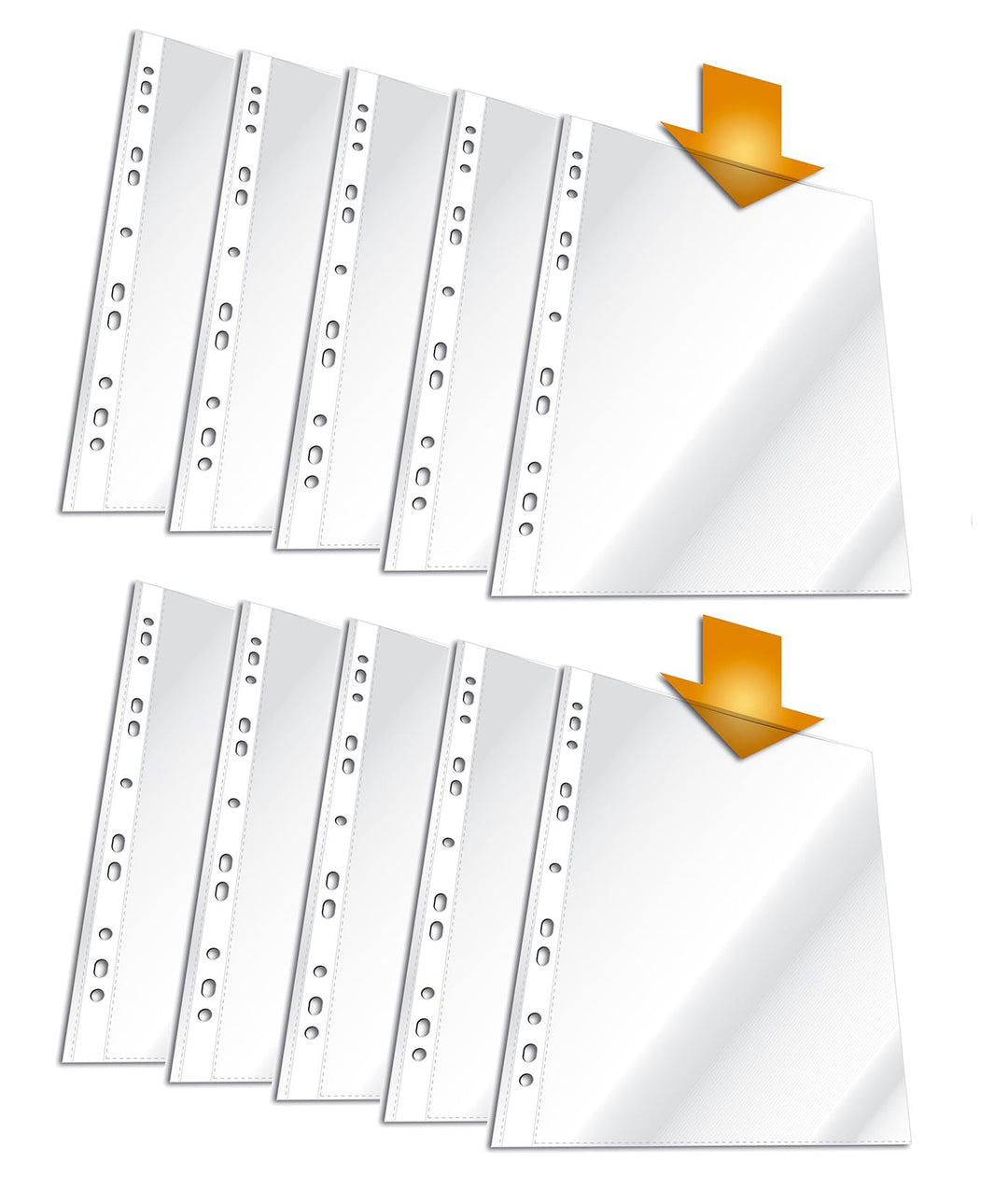 Durable Prospekthüllen 2672 19 (1000 Hüllen (10 Beutel à 100)), 1000 Hüllen (10 Beutel à 100)
