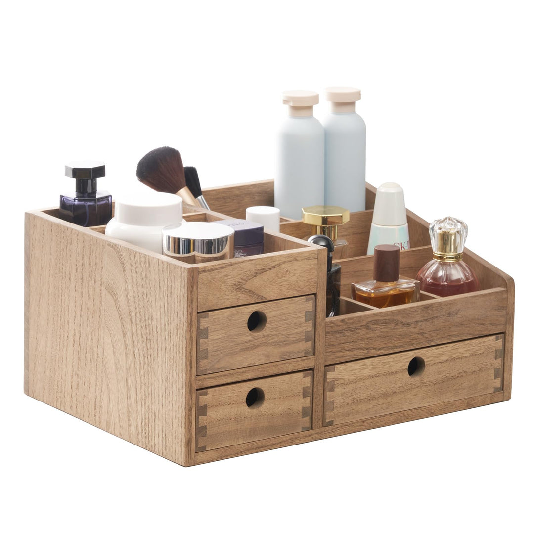 KIRIGEN Holz Make-up Organizer Aufbewahrungsschrank Tisch Kosmetik Organizer Schmuck Aufbewahrungsbo