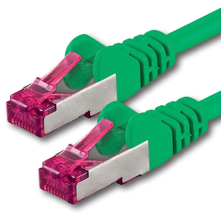 1aTTack.de 30m - grün - 1 Stück - Netzwerkkabel CAT6a (10Gb/s) S-FTP CAT 6a Lankabel - GHMT zertifiz