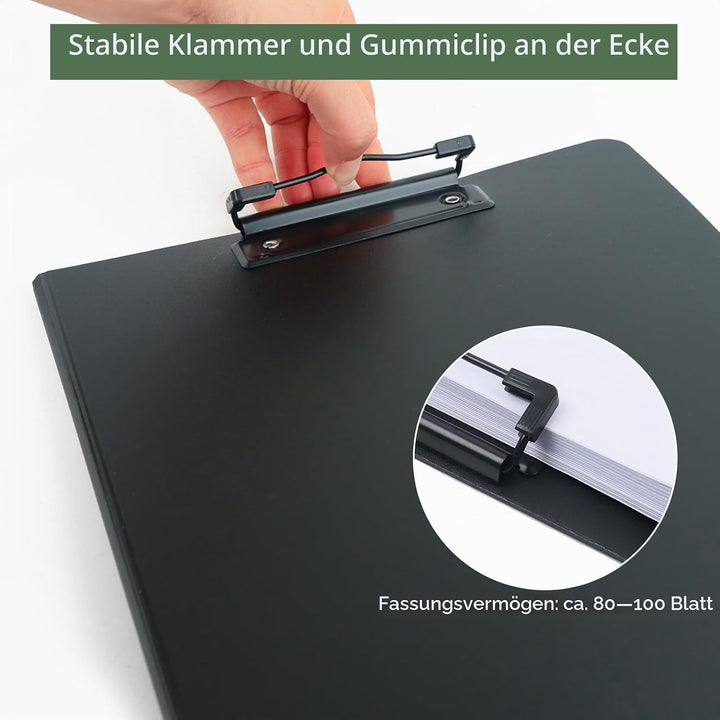 Klemmbrett Ordner,Faltbare A4-Klemmbretter mit Tasche,10 Stück Klemmbretter,Dokumente und Schule,Bür