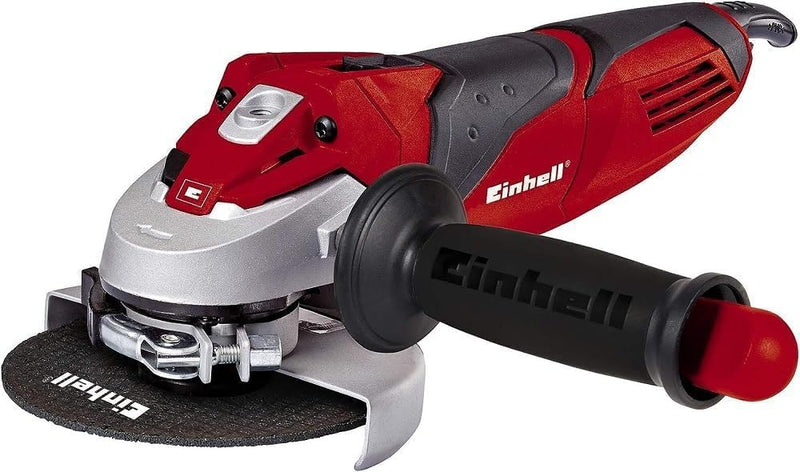 Einhell Winkelschleifer TE-AG 125/750 Kit (750 W, Spindelarretierung, vibrationsarm, inkl. 1x Diaman