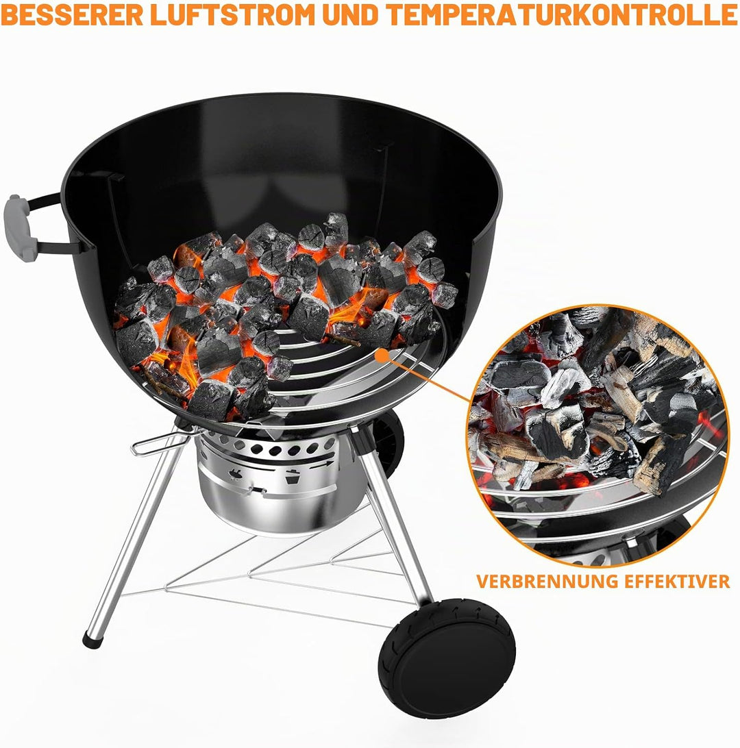 Onlyfire BBQ Holzkohlekörbe für Weber 57 cm Kugelgrills und Andere Holzkohlengrills ähnlicher Grösse