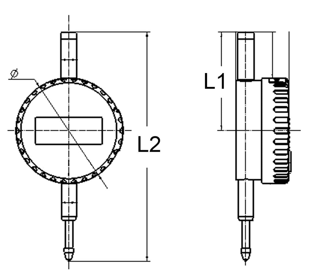 CNC QUALITÄT Digital- Messuhr 25 mm Messbereich - Ablesung 0,001 mm - Staubschutz und Wasserschutz n