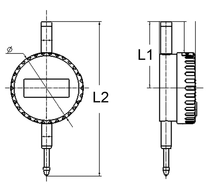 CNC QUALITÄT Digital- Messuhr 25 mm Messbereich - Ablesung 0,001 mm - Staubschutz und Wasserschutz n