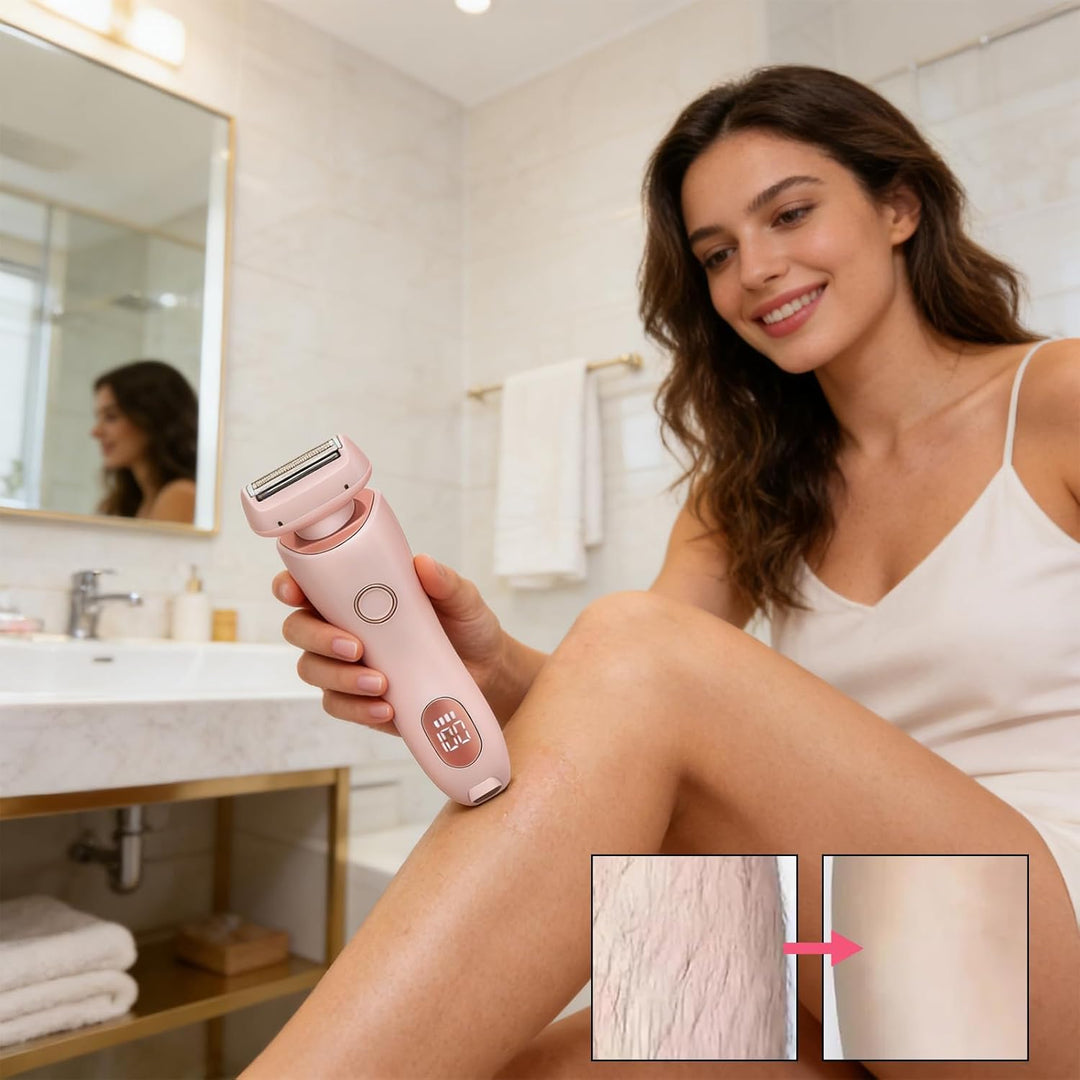 Boulina Rasierer Damen, Glisse Pro Haarentferner Boulina, Damen Rasierer Intimzone, Sanfte Haarentfe