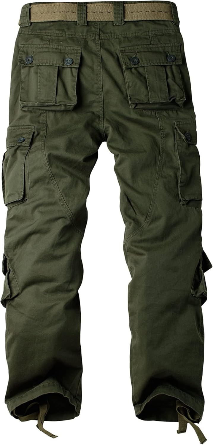 Ycfish Damen Hosen Cargo Hose Multi Taschen Wanderhose Workwear Reissverschluss Armee Militär Outdoo
