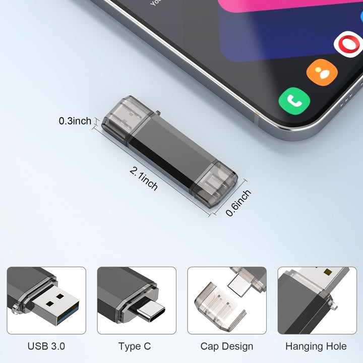 USB C OTG Stick 128GB RAOYI USB 3.0 Type C Stick Dual USB Speicherstick 2-IN-1 Flash Laufwerk 128 GB