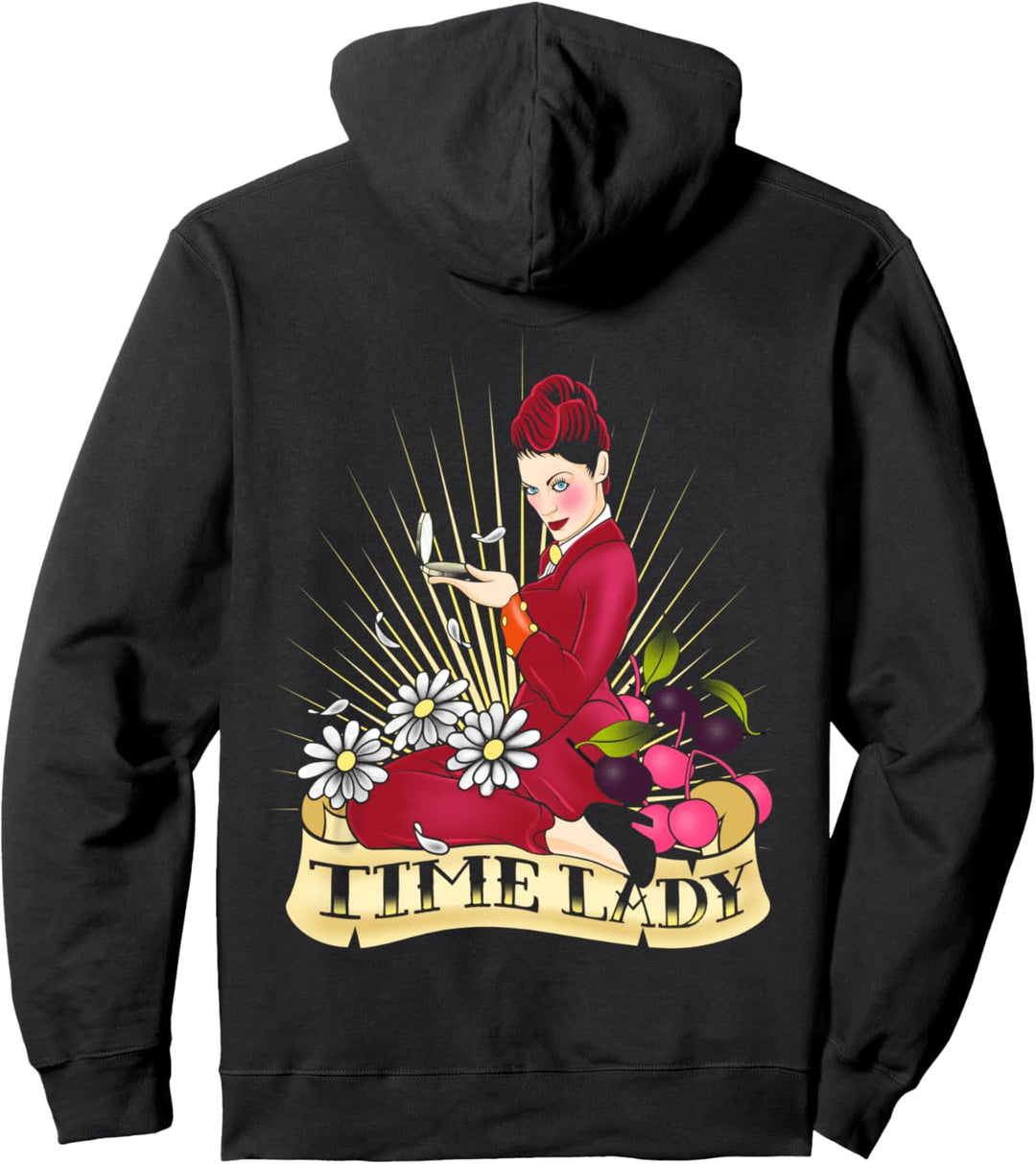 Doctor Who Rockabilly Missy Time Lady Baker Pullover Hoodie