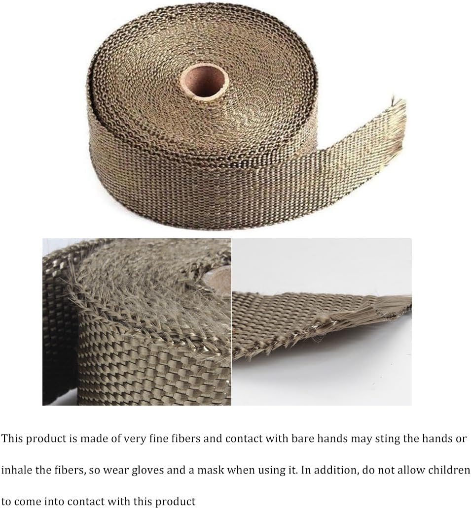 Yosugi 20M Hitzeschutzband 20m*5cm Heat Protection Tape, 10 KabelbinderEdelstahl Hitzeschutzband für