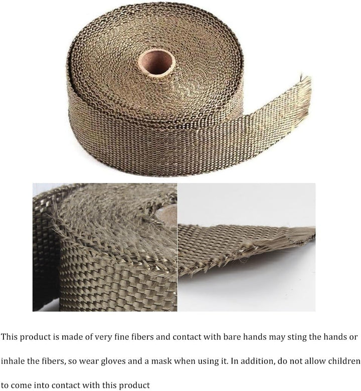 Yosugi 20M Hitzeschutzband 20m*5cm Heat Protection Tape, 10 KabelbinderEdelstahl Hitzeschutzband für