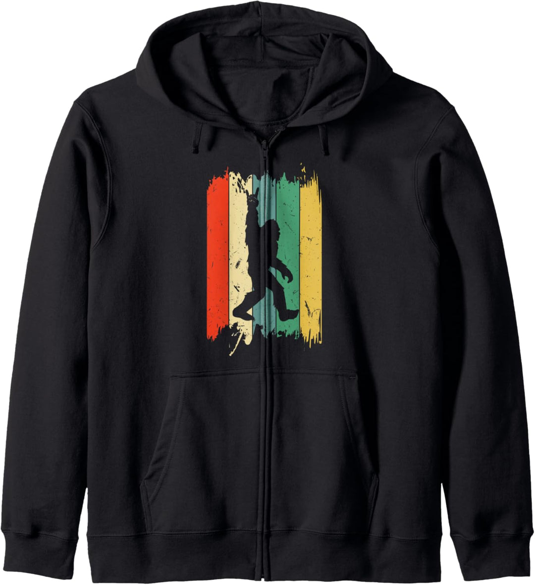 Vintage Rock and Roll Bigfoot Silhouette Sasquatch Kapuzenjacke